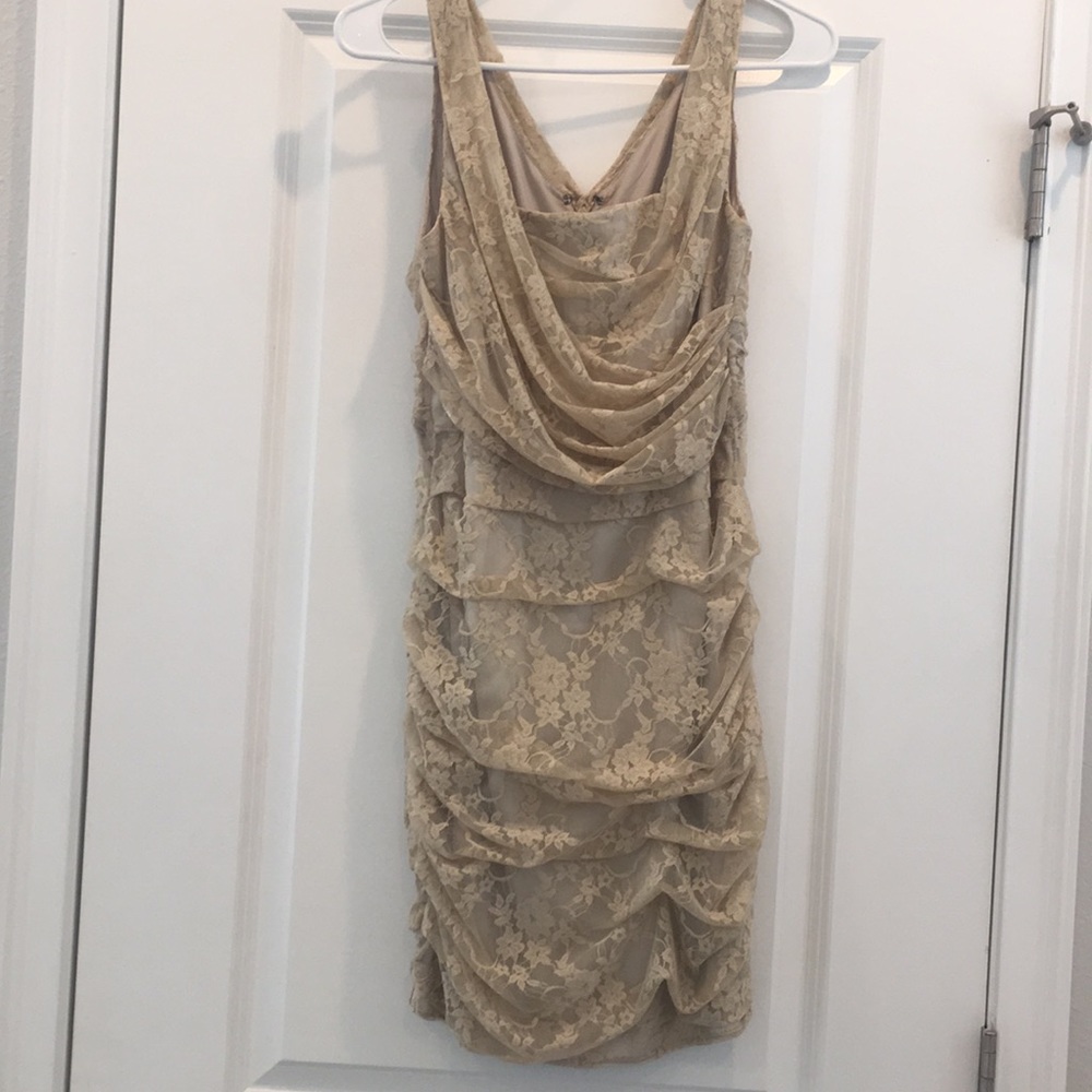 Cream lace dress from express size 4. Fully lined